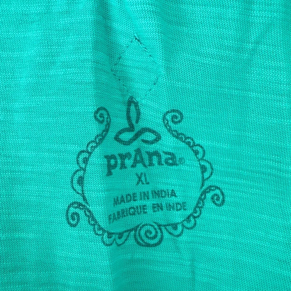 PrAna Teal Paisley Organic Cotton Drawstring Tunic Dress | XL | Boho Beach